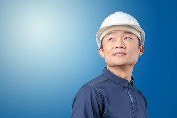 Handsome young asian man architect