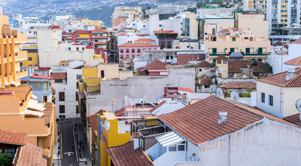Fototapeta premium City view / View of the city center of Puerto de la Cruz