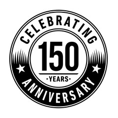 150 years anniversary logo template. Vector and illustration. 