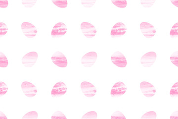 Seamless pattern of watercolor easter eggs.
