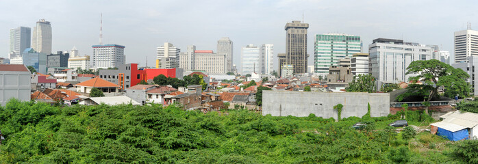 Jakarta skyline with modern office towers