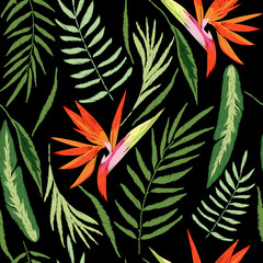 embroidered tropical