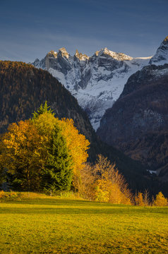 Sciore in the sunset (Bregaglia valley, Grisons, Swiss alps)