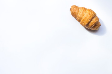 Fresh Croissant on white background