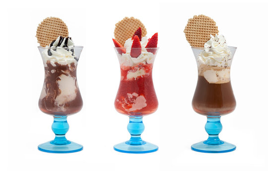 Eiskaffe Eischocolate Eis fragola