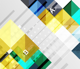 Modern geometrical square banner, minimalistic abstract background