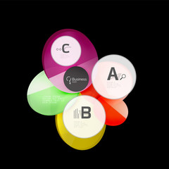 Abstract circles on black