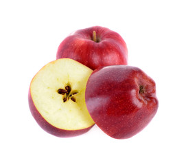 red apple isolated on white background