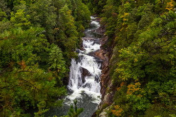 Fototapeta na wymiar L'Eau d'Or Falls at Tallulah Gorge