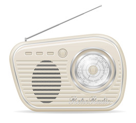 radio old retro vintage icon stock vector illustration