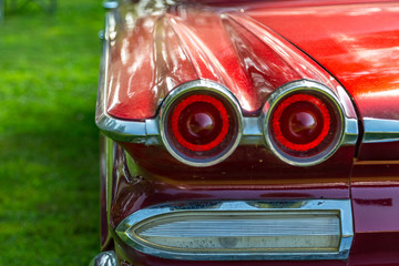 Taillight of Vintage Automobile