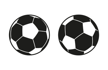 Set of icons of soccer balls. Football balls isolated on white background. Vector
