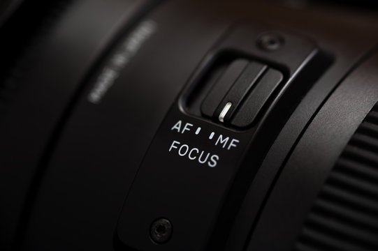 Detailed photo of black lens with buttons