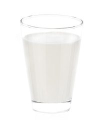 Milk glass isolated on white background