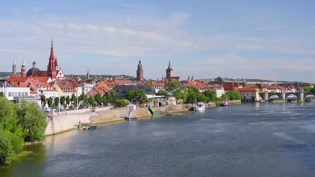 View of Wurzburg in a summer day