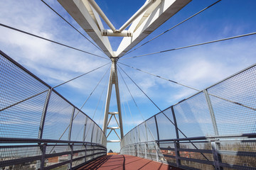 walkway bridge at morning