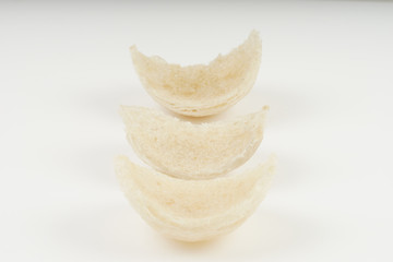 Fresh edible bird's nest on white paper