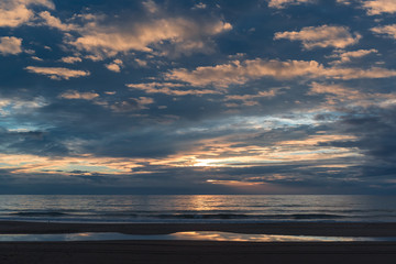 Beautiful sunset above the Atlantic Ocean