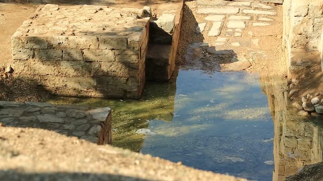 Historical place of baptism of Jesus Christ in Jordan. Al-Maghtas, is an archaeological world heritage site on the east bank of Jordan river, officially known as Baptism Site Bethany Beyond the Jordan