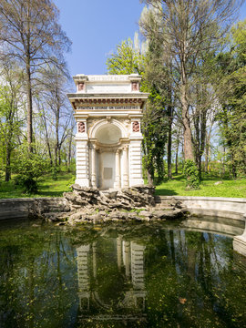 The Cantacuzino fountain in Carol Park, Bucharest, was built in 1870 at the expense of former Bucharest's mayor, George Grigore Cantacuzino.