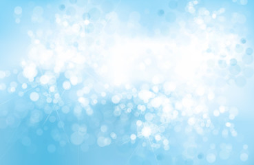 Vector blue bokeh background.