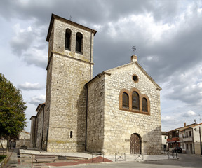 Fototapeta na wymiar Parish Church of Pedrajas de San Esteban Valladolid