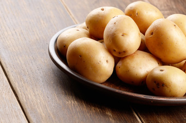 Plate with potatoes
