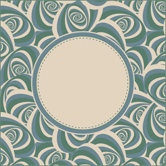 stylized roses card background in blue shades