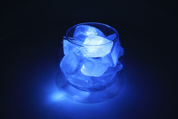 Ice in glass