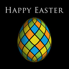 greeting card - colored Easter egg with text