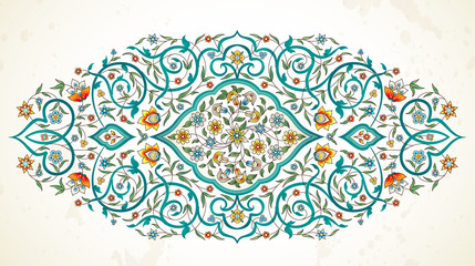 Vector element, ornament in Eastern style.