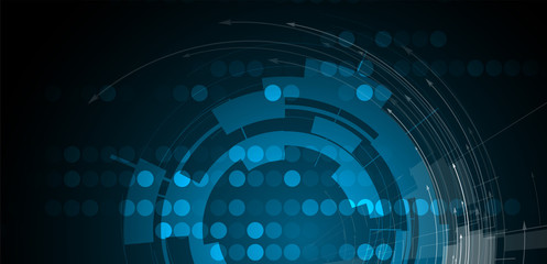 Digital technology world. Business virtual concept. Vector background