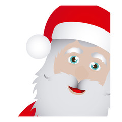 color background of santa claus face vector illustration