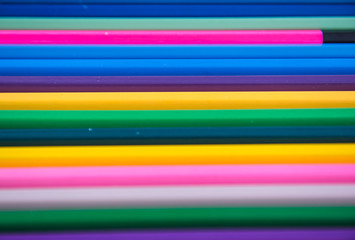 Colors pencils, colorful many crayons for background .