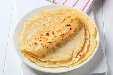 Stack of thin crepes