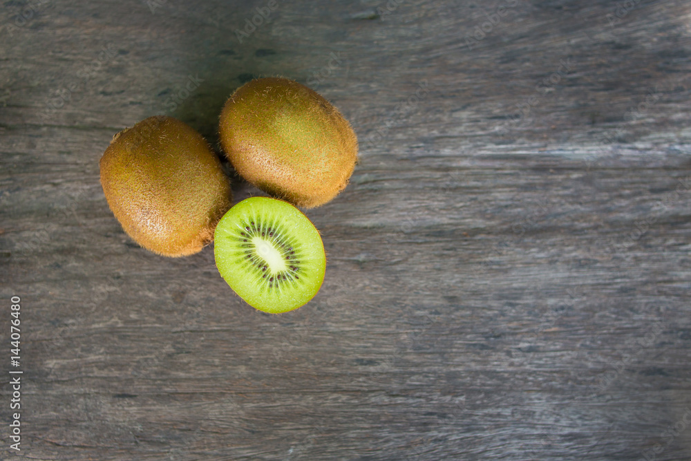 Canvas Prints Fresh Kiwifruit or Chinese gooseberry  closeup image 