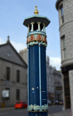 Ca. 1905 art nouveau cable duct ventilator, Aberdeen, Scotland