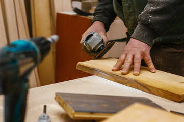 Craftsman working in his workspace