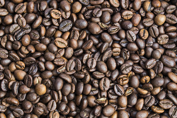 Coffee beans close-up