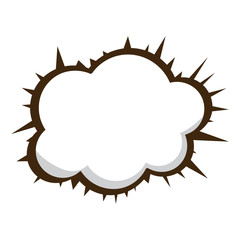 monochrome silhouette of starry speech vector illustration