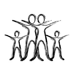 sketch of pictogram with practice of ballet vector illustration © Grgroup