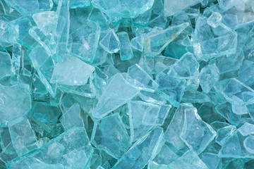 Image of cullet waste glass for recycling in industry,broken glass recycled