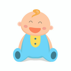 Baby flat icon. Baby boy. Vector illustration.