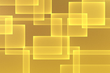 Abstract golden background with rectangles. Concept technology