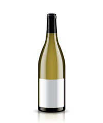 Mockup wine bottle. vector design.