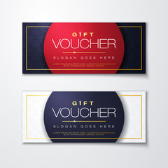 Vector illustration, gift voucher template with clean and modern premium  pattern