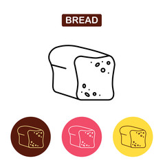 Bread icon isolated on background. 