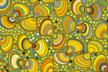 Vector wave background of doodle hand drawn lines