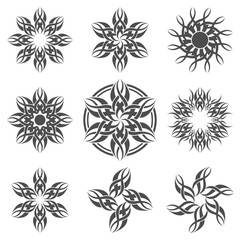 Fototapeta premium Set of abstract decorative elements.
