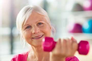 Senior woman at the gym
